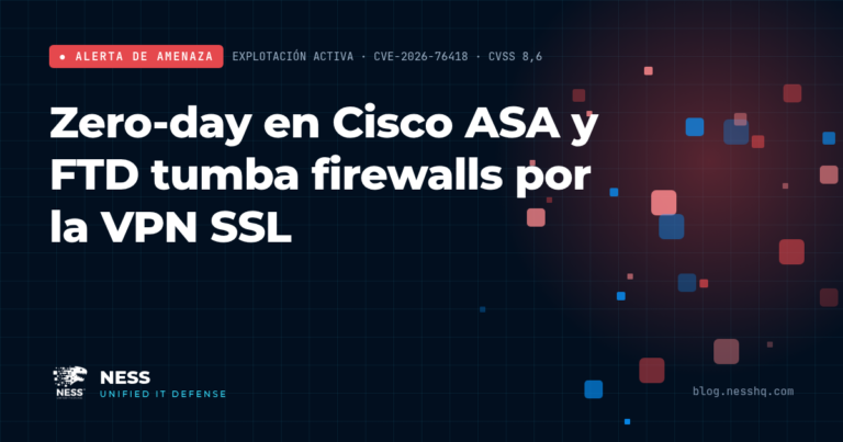 Zero-day en Cisco ASA y FTD: CVE-2026-76418 tumba firewalls por la VPN SSL